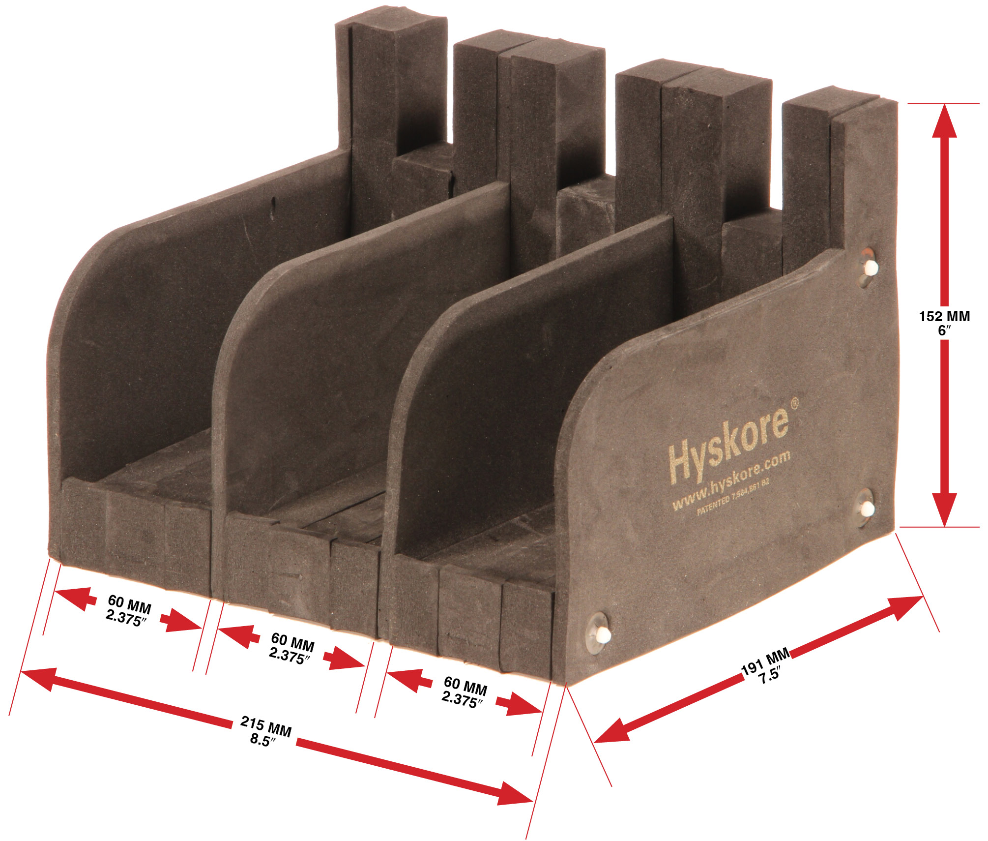 30277 Three Gun Product With Dimensions 1
